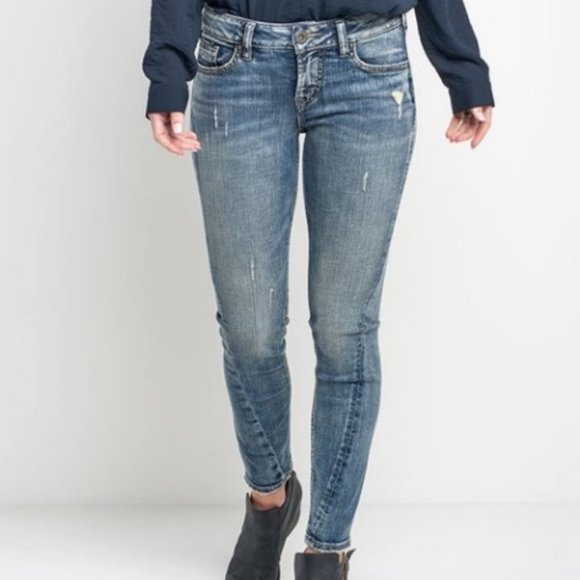 Silver Jeans Co. Jeans AIKO Ankle Skinny Size W30/L27 EUC - Picture 5 of 15